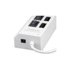 USB-концентратор Gembird UHB-243-ADW, USB 2.0, 4хUSB, USB или внешний адаптер питания