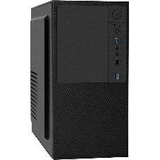 Компьютерный корпус Minitower ExeGate BAA-308U2-UNS350 (mATX, БП UNS350 с вент. 12см, 1хUSB/2хUSB 3.0, HD Audio, черный)