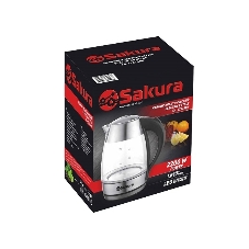 Чайник электрический Sakura SA-2727SBK (1.8) стекл подсв