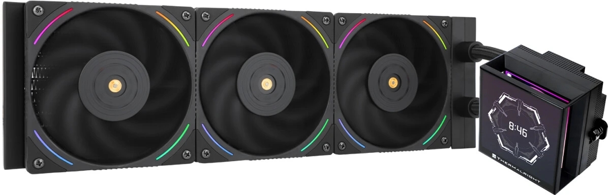Система жидкостного охлаждения Thermalright Hyper Vision 360 ARGB Soc-AM5/AM4/1151/1200/2066/2011/1700 черный 4-pin 29.6dB Al LCD Ret (H-VISION-360-BL-ARGB)