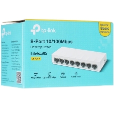 Коммутатор TP-Link LS1008, 8×100 Мбит/с, неуправляемый