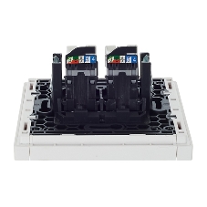 Розетка компьютерная 2-ая RJ45 кат.5E IEK FORTE&PIANO FP233 белый