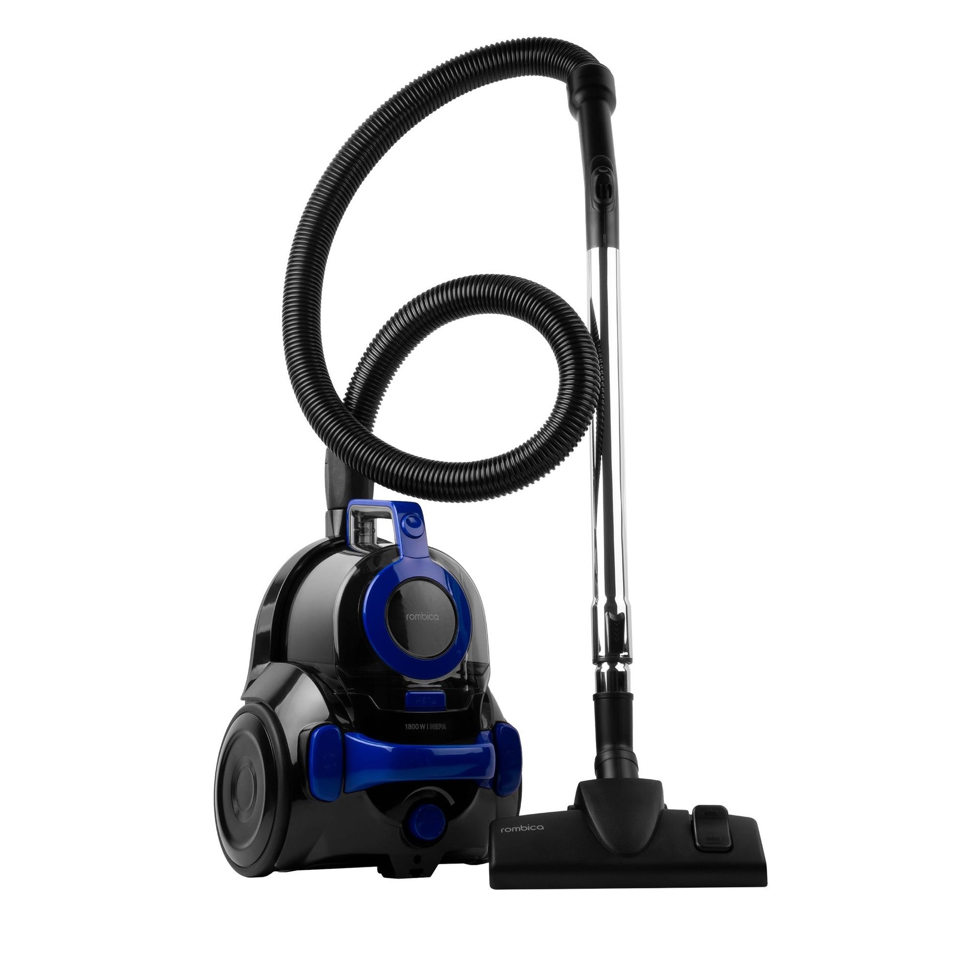 Пылесос Rombica MYCLEAN SECTOR NBL18D02 черный/синий, 360/1800 Вт, уборка сухая, пылесборник контейнер, 2.5 л