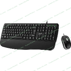 Комплект клавиатура+мышь Genius KM-123 проводной, USB, 1200 DPI, черный