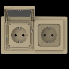 Рамка 2-местная IP55 Рпро-2-55-ФлХ хаки FLITE