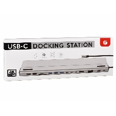 Адаптер VCOM TypeC -->3*USB3.0+2*USB2.0+VGA+RJ45+SD+TF+AUD+HDMI+DP+2*USB3.1 Data+PD