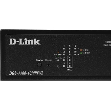 Коммутатор D-Link DGS-1100-10MPPV2/A, 8×1 Гбит/с + 2×1 Гбит/с SFP, настраиваемый