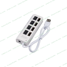 USB-концентратор Gembird UHB-243-ADW, USB 2.0, 4хUSB, USB или внешний адаптер питания
