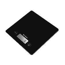Весы кухонные Blackton Bt KS1003 Black. Тип управления: сенсорное, дисплей LCD, диапазон измерений: 1 - 10000 г, количество высокочувствительных датчиков: 4, выбор единиц измерения: грамм, килограмм, фунт, унция, интервал измерения: 1 г, максимальный вес: 10 кг, функция вычета веса тары, индикация перегрузки, индикатор замены батарейки, автоматическое и ручное отключение, автообнуление, материал корпуса: закаленное стекло, нескользящие ножки, источник питания: 1 х CR2032, номинальное напряжение: 3 В