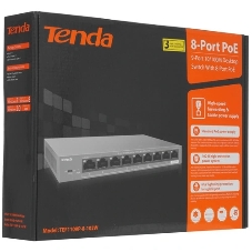 Коммутатор Tenda TEF1109P-8-102W, 8×100 Мбит/с PoE + 1×100 Мбит/с Uplink, неуправляемый