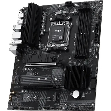 Материнская плата MSI PRO B840-S EVO WIFI6E, AM5, AMD B840, 4xDDR5 (до 256 ГБ), 4xSATA, 3xM.2 (PCIe 4.0/3.0), 1xPCIe 4.0 x16, 1xPCIe 3.0 x16, 1xHDMI, 1x2.5Gb LAN, Wi-Fi 6E, Bluetooth 5.3, 1xUSB-C 10Gbps, 1xUSB-A 10Gbps, 2xUSB-A 5Gbps, 4xUSB-A 2.0, 3x3.5 мм, 7.1, чёрный, ATX