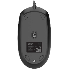Мышь проводная Acer OMW401 черный, 2000 dpi, USB, кнопки - 4