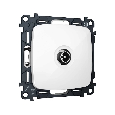 Комплект механизма TV розетки оконечной OMEGA Белый глянец 50-870 MHz 1dB QUANT (OP1130, VM202) MO113010