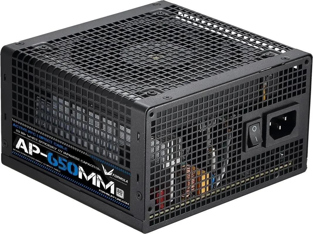 Блок питания Aerocool/Formula ATX 650W AP-650ММ 80 PLUS WHITE (20+4pin) APFC 120мм fan 6xSATA RTL