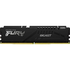 Оперативная память Kingston Fury Beast, DDR5, 16Gb (1x16Gb), 6000MHz, CL30, DIMM, с радиатором, черный