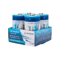 Батарейки щелочные/алкалиновые Gembird Gb-LR20-4B, тип D(LR20), 4шт, коробка
