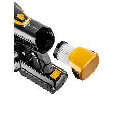 Пылесос вертикальный Brayer BR4273 серый/желтый, питание от аккумулятора, 350 Вт, уборка сухая, пылесборник 0,8 л