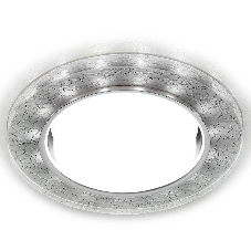 Встраиваемый точечный светильник G248 W/CH белый/серебро GX53+3W(LED WHITE)