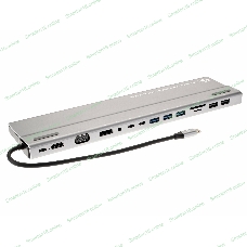 Адаптер VCOM TypeC -->3*USB3.0+2*USB2.0+VGA+RJ45+SD+TF+AUD+HDMI+DP+2*USB3.1 Data+PD