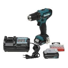 Дрель-шуруповерт аккумуляторная Makita DF333DYX14, 12 В, 2х1.5 Ач, аккумуляторная