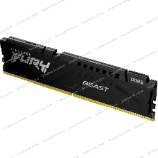 Оперативная память Kingston Fury Beast, DDR5, 16Gb (1x16Gb), 6000MHz, CL30, DIMM, с радиатором, черный