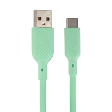 Кабель USB-A to Type-C, silica gel, 1м, 3A, 18W (gren)