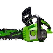 Цепная пила аккумуляторная GreenWorks G24CS25K4, 24V, 25 см, c АКБ 4А·ч и ЗУ (2007707UB)