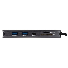 USB-концентратор HIPER HP-DS11-01, USB Type-C, USB Type-C/HDMI/USB-A/microSD/SD/DisplayPort/3.5мм/RJ45, USB