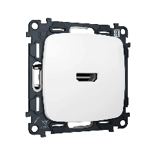 Комплект механизма розетки HDMI 2.0 OMEGA Белый глянец 40V/500mA 2.0GHz 5-18Gbit/s QUANT (OP1140, VM222) MO114010