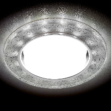 Встраиваемый точечный светильник G248 W/CH белый/серебро GX53+3W(LED WHITE)