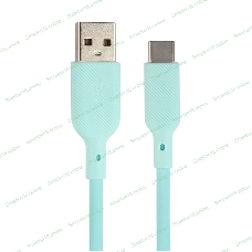 Кабель USB-A to Type-C, silica gel, 1м, 3A, 18W (blue)