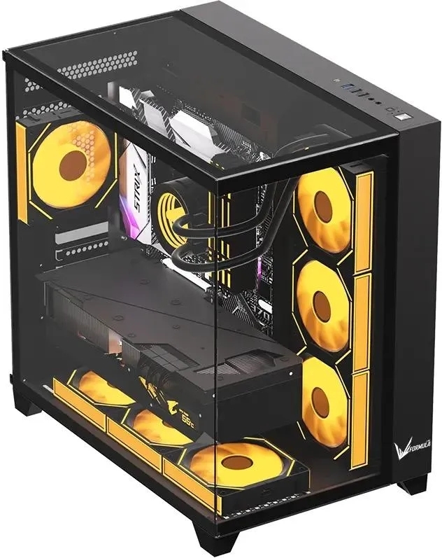 Компьютерный корпус Aerocool/Formula Crystal Z9 черный без БП ATX 7x120мм 2xUSB 3.0 audio bott PSU