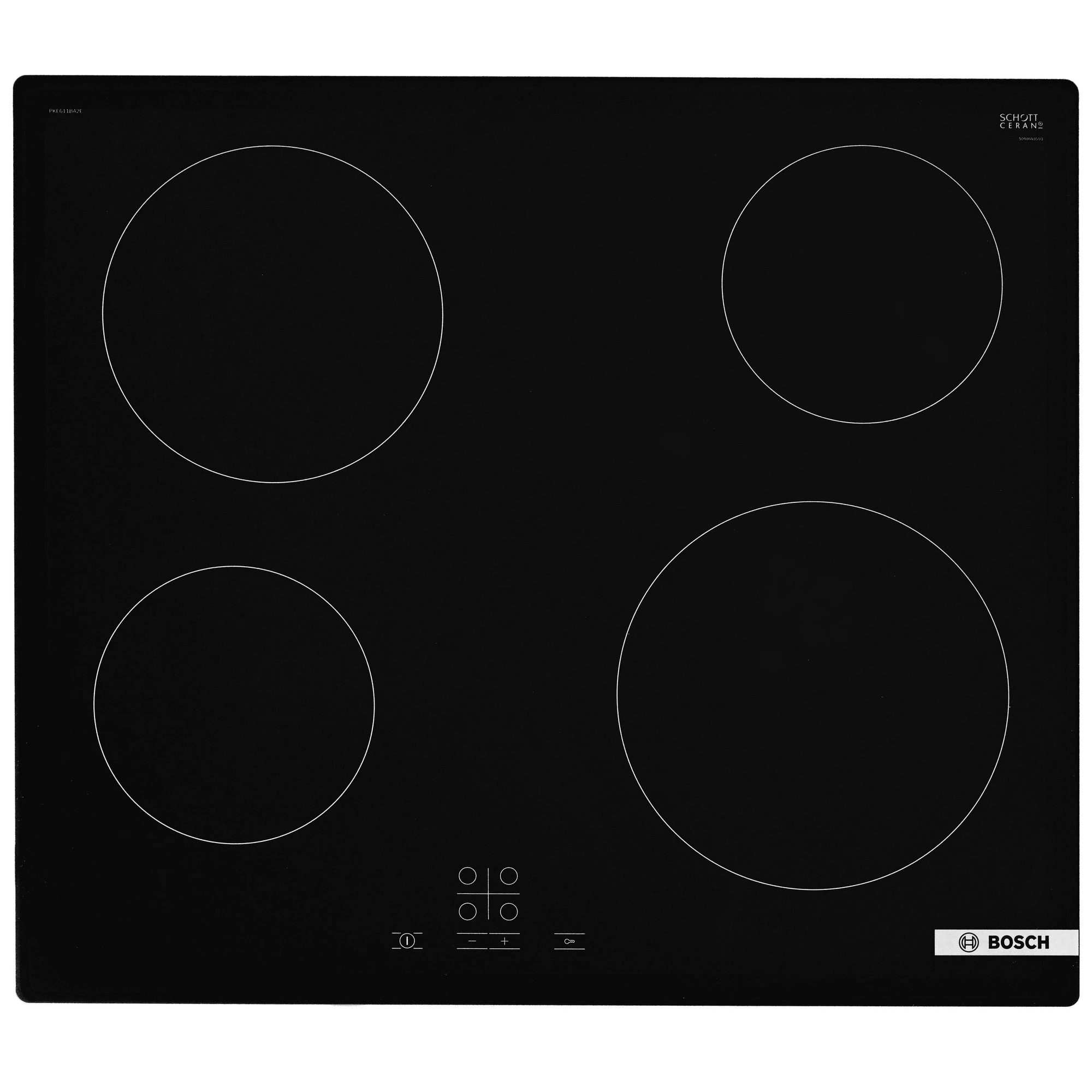Электрическая варочная поверхность Bosch PKE611BA2E, 4 конфорки, стеклокерамика, 6600 Вт