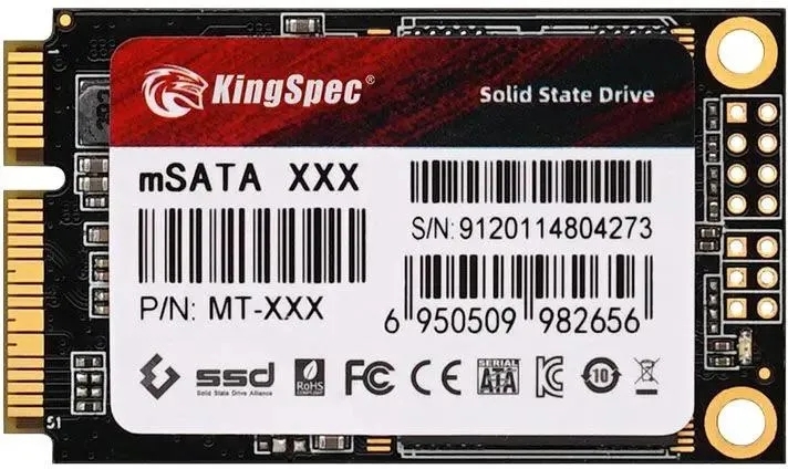 Накопитель SSD KingSpec MT-1Tb, 1Tb, SATA III, mSATA, R/W 550/500