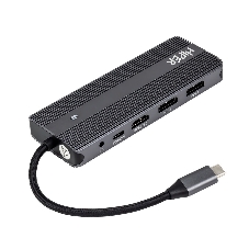 USB-концентратор HIPER HP-DS11-01, USB Type-C, USB Type-C/HDMI/USB-A/microSD/SD/DisplayPort/3.5мм/RJ45, USB