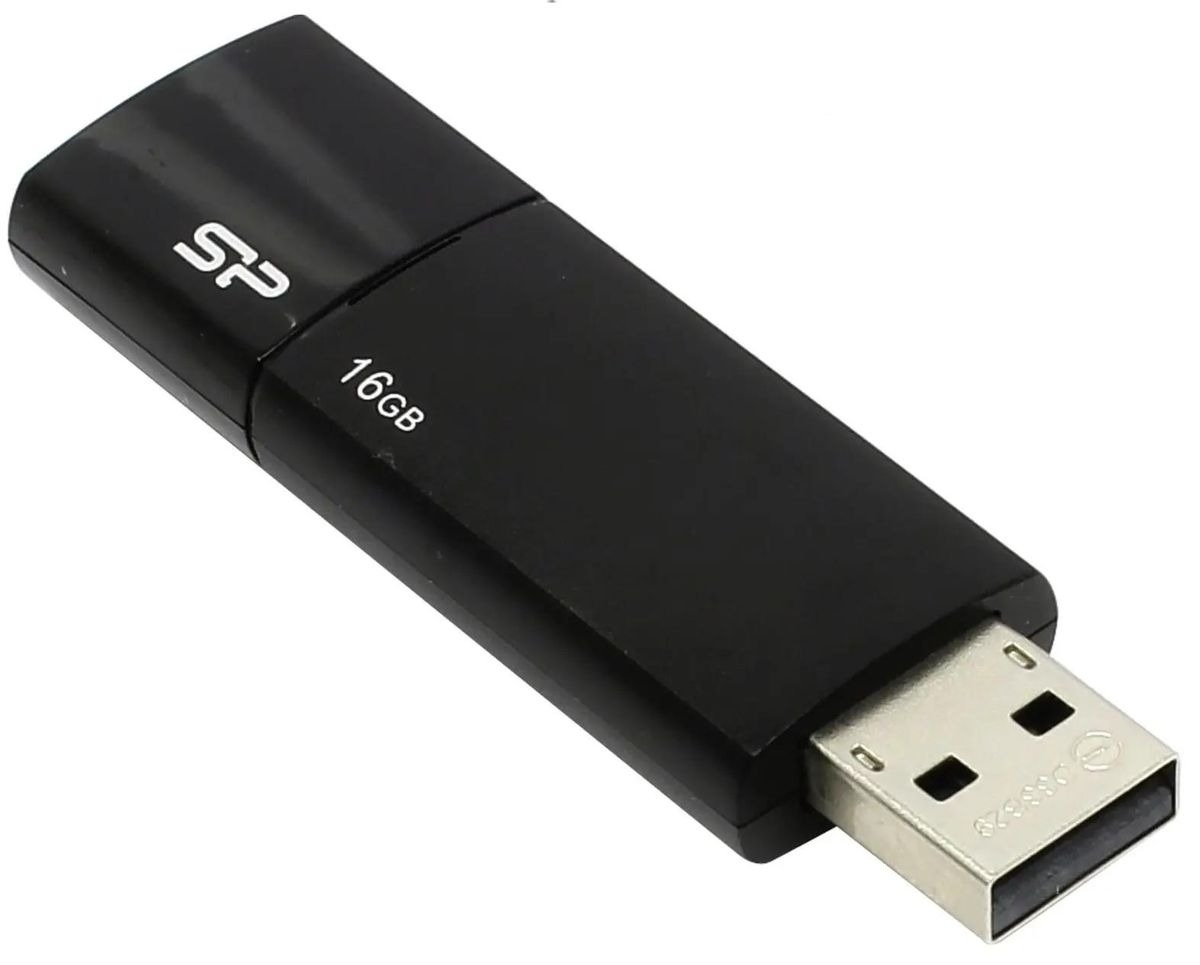 Флешка USB Silicon Power USB 16Gb Ultima U05 SP016Gb,UF2U05V1K USB 2.0, черный