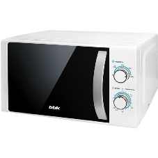 Микроволновая печь BBK 20MWS-711M/WS C белый/серебристый, 20 л, 700 Вт, переключатели - поворотный механизм