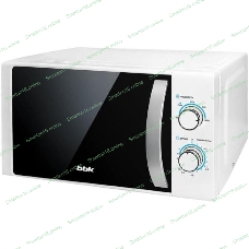 Микроволновая печь BBK 20MWS-711M/WS C белый/серебристый, 20 л, 700 Вт, переключатели - поворотный механизм