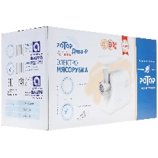 Мясорубка электрическая Ротор Дива-Р ЭМШ 35/300-2 белый, 1500 Вт, 0.6 кг/мин, реверс, насадки - 2