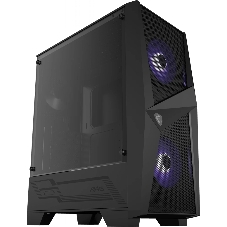 Компьютерный корпус MSI MAG FORGE 100M/mid-tower, ATX, tempered glass side panel/2x RGb 120мм & 1x 120мм fans inc./MAG FORGE 100M