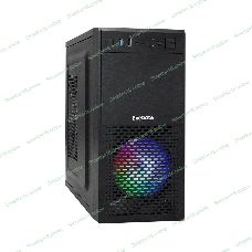 Компьютерный корпус Minitower ExeGate mEVO-7807-XP450 (mATX, БП XP450 с вент. 12см, 1*USB+1*USB 3.0, черный, 1 вент. 12см с RGb подсветкой)