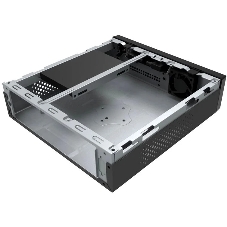 Компьютерный корпус Slim Case Powerman ME100S-BK front fan 4cm, 120W adapter, Mini ITX, VESA