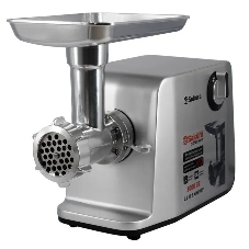 Мясорубка электрическая Sakura SA-6426 Professional серый, 3000 Вт, 2.5 кг/мин, реверс, защита от перегрузки, насадки - 5