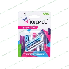 Элемент питания Космос алкалиновый AAA/LR03 BP-6 (блист.6шт)