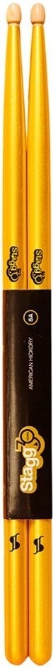 Барабанные палочки STAGG SHV5A GD деревянные, American Hickory 5A, материал орех, цвет Gold, 2 шт., подобранная пара по весу, цвету и звучанию, размеры (в упаковке) 410х20х20 мм, вес (в упаковке) 0,1 кг
