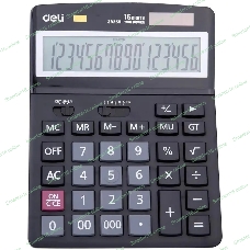 Калькулятор настольный Deli E39259 черный 16-разр.