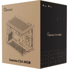 Корпус Ocypus Gamma C54 BK ARGB, Mini-Tower, чёрный, 3 x 120 мм