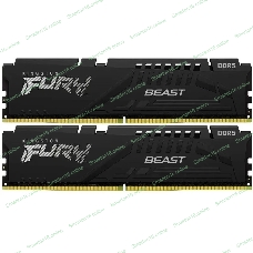 Оперативная память Kingston Fury Beast, DDR5, 16GB (2x8GB), 5600MHz, CL36, DIMM, с радиаторами, черный