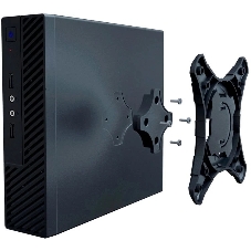 Компьютерный корпус Slim Case Powerman ME100S-BK front fan 4cm, 120W adapter, Mini ITX, VESA