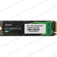 Накопитель SSD Apacer AS2280P4, 512Gb, M.2 2280, PCIe 3.0 x4, NVMe, R/W 2100/1500